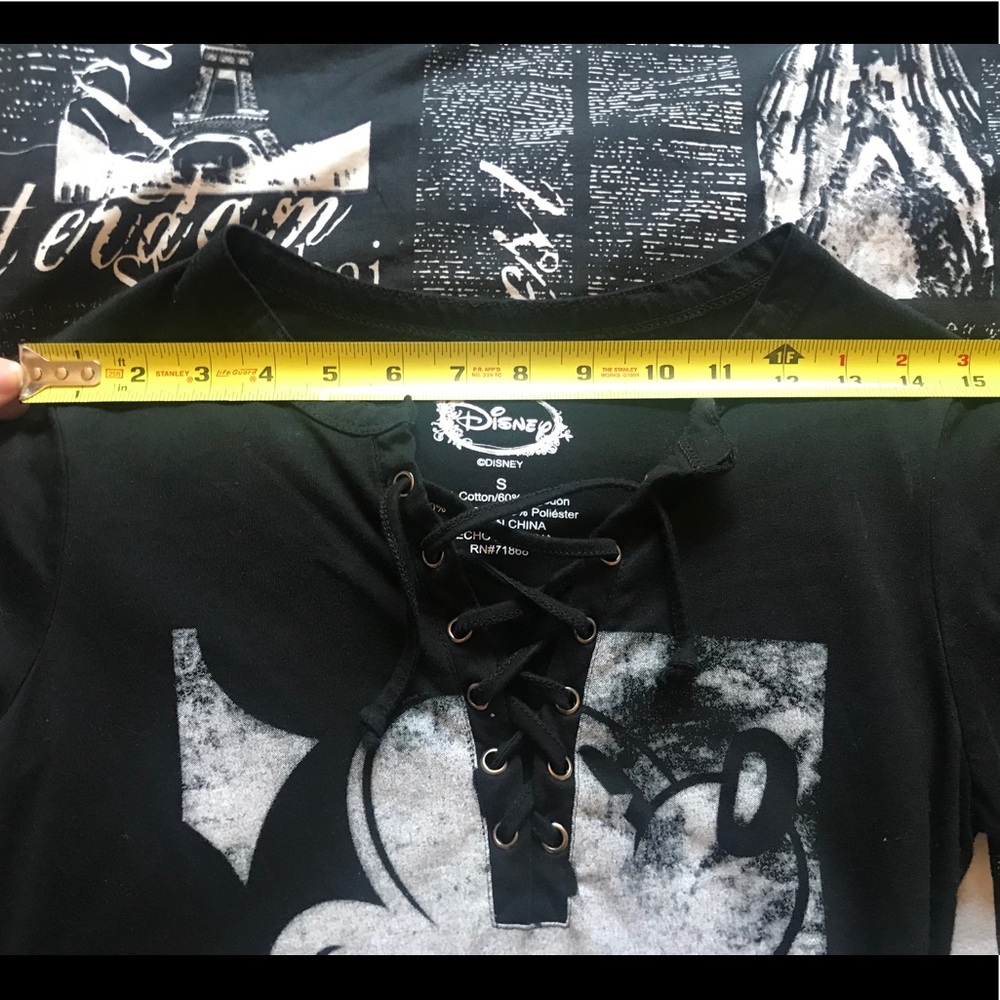 Mickey Mouse Lace-up Neckline T-Shirt - Picture 6 of 6